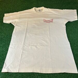 Vintage Budweiser Graphic T-Shirt Bud Me! Beer Logo Fruit of the Loom Mens XXL